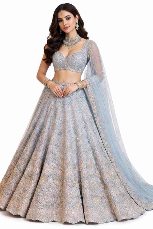 EMBROIDED LEHENGA FOR PARTY AND WEDDING