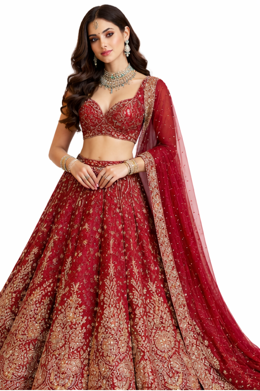 EMBROIDED LEHENGA FOR PARTY AND WEDDING